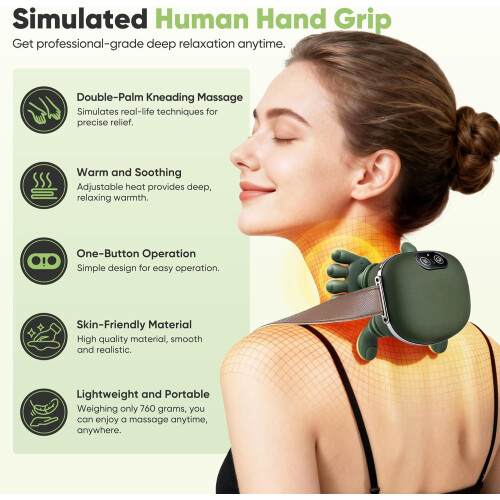 Massageador Bionic4D para pescoço e ombros com função de amassamento e aquecimento. 1