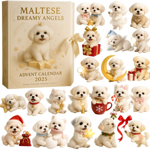 Adventskalender met Maltezer puppy's (24 dagen)