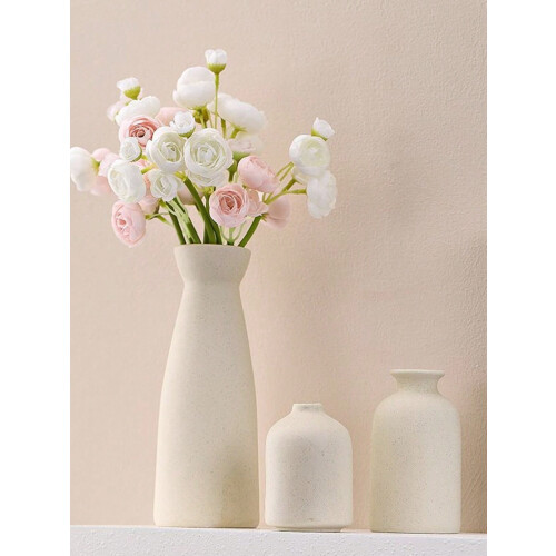 Nordic Minimalist Ceramic Vase Set Navy Blue 3-Piece 1