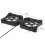 Laptop Cooling Pad, Portable Folding USB Dual Fan Cooler, Black 2