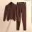 Set pigiama termico da donna a maniche lunghe, comodo e caldo per l'inverno. 2