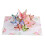 Κάρτα Garden Up Κάρτες Up Κάρτες Fly Out Effect Elegant3D Ευχετήρια Κάρτα με Λουλούδια για την 3