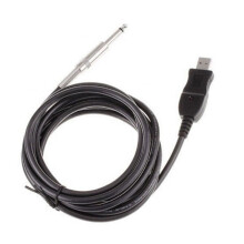 Kabel łączący gitarę basową z kablem USB OUNONA do komputera / nagrywania (czarny)