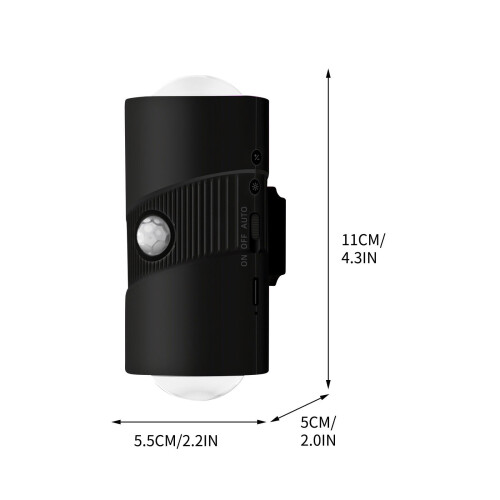 Batteridrevne væglamper med bevægelsessensor og RGB-belysning 2