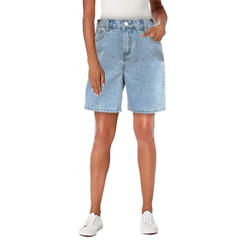 Dames blauwe aansluitende jeansshorts maat M