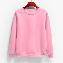Damen-Sweatshirt, modisch, langärmelig, Rundhalsausschnitt, leicht, einfarbig, lässiges Oberteil