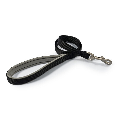Ancol Ancol padded Nylon Lead Black 1m x 25mm