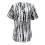 Γυναικεία πουκάμισα με κουμπιά, κοντομάνικα μπλουζάκια με V-λαιμόκοψη, casual print, 5
