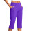 Παντελόνι Capri για γυναίκες Plus Size με ψηλή μέση, casual, κοντό παντελόνι, καλοκαιρινό 1