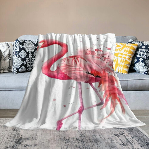 Κουβέρτα Φανέλας Comio Flamingo Anti-Pilling για Όλες τις Εποχές Ελαφριά Ανθεκτική Μαλακή 50x60 1