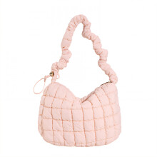 Bolsa Tote Acolchoada GASTROPOD, Bolsa Puffer de Nylon Premium, Bolsa Acolchoada com Estampa Matelassada, Rosa