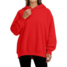 Oversized-Hoodies für Damen, leichte Pullover-Sweatshirts – weiche, bequeme Loungewear, bequeme Passform, Unifarben, Herbst/Winter – kompatibel