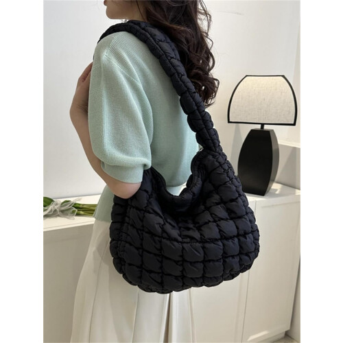 Γυναικεία τσάντα Tote Puffer με καπιτονέ μεγάλες τσάντες ώμου, πλισέ πορτοφόλι Puffy Bubble 2