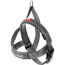 EZYDOG Quick Fit Dog Harness | Dog Harness Small, Medium, Large, K9 Dog Harness, Reflective Stitching, Water Resistant Materials, No Pull (Grey)