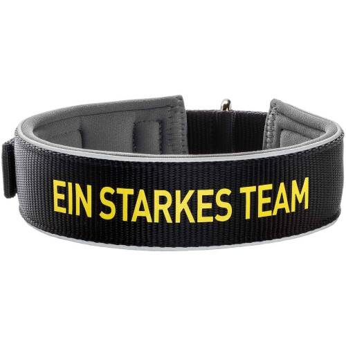 Hunter HUNTER Neoprene Reflect BVB Dog Collar Reflective Padded 45 Black/Yellow 1