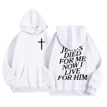 Mädchen-Hoodie, lässiger Langarm-Kapuzenpullover mit Buchstabenprint und Tasche, weiß, Größe 130