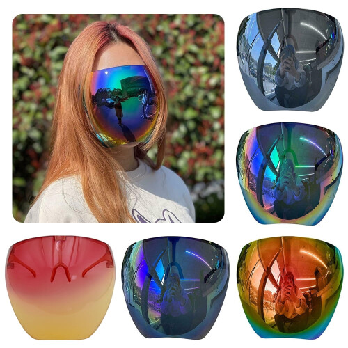 PENGXIANG Oversized Protective Mask Large Mirror Sunglasses With Anti-droplet Goggles Function Huge Shield Full Face Polarized