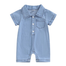 Macacão para recém-nascido menino, roupa para bebê menino, macacão de verão para meninos, roupa para atividades ao ar livre, macacão azul de