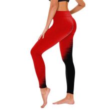 Pantaloni de yoga pentru femei, colanți cu picior drept, roșii, confortabili, pantaloni de yoga pentru femei, M