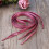 Lacets plats à paillettes roses 1,1 m 2
