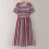 Robe de princesse à rayures à manches courtes pour petites filles 4