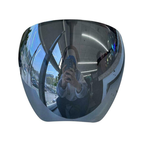Oversized Full Face Mask Shield Polarizing Mirror Sunglasses Visor Goggles Silver 1