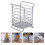 1 porta bacchette per la casa, organizer per posate (argento) 4