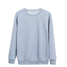 Sweat-shirt gris décontracté à col rond pour femme Lulshou, tunique unie à manches longues (taille L) – Idéal pour un look de tous les jours