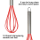 Colorful Kitchen Mini Silicone Whisks-, set of5, Multicolor 2