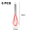 Colorful Kitchen Mini Silicone Whisks-, set of5, Multicolor 5