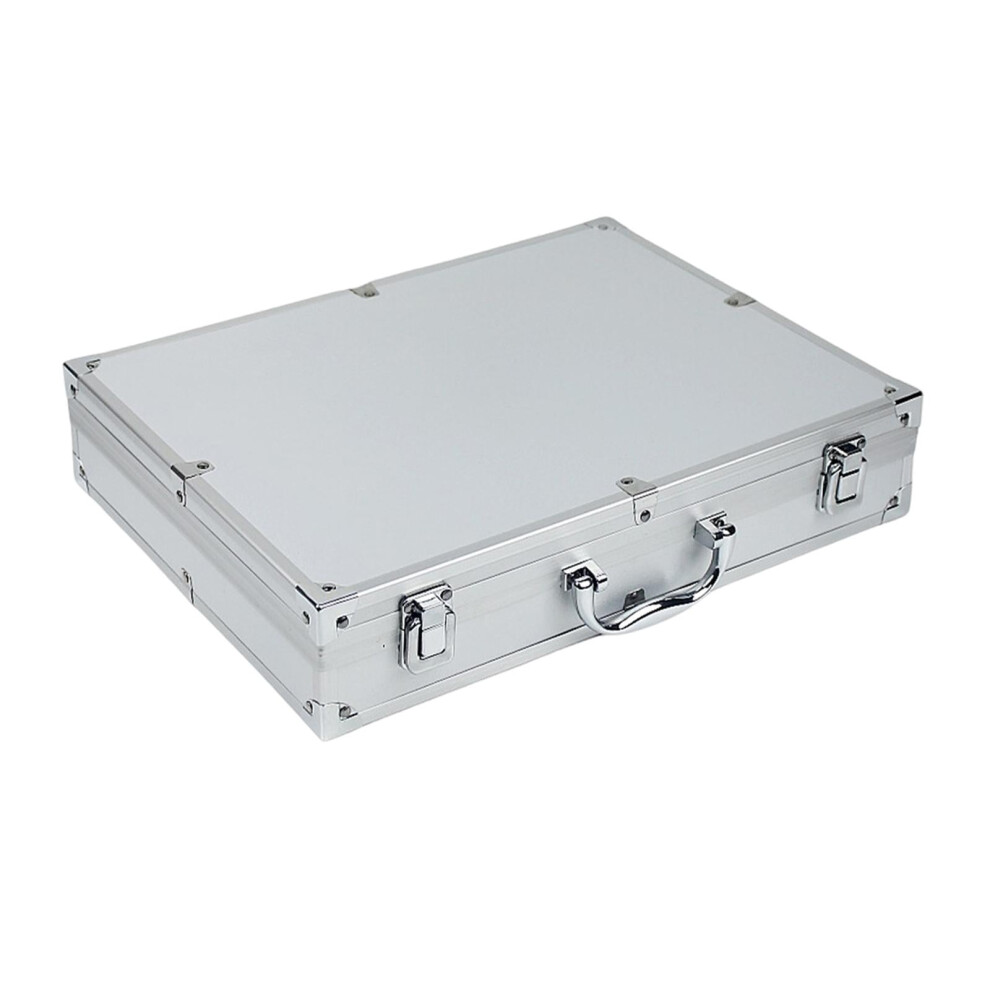Magideal Aluminum Alloy Tool Box Carry Case Briefcase With Handle Multipurpose Sturdy Organizer Carrying Suitcase For Warehouse Travel 9418476394454