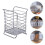 1 porta bacchette per la casa, organizer per posate (argento) 5