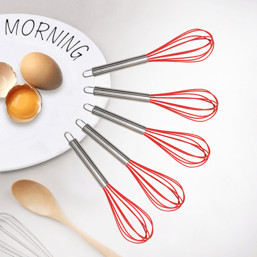 Colorful Kitchen Mini Silicone Whisks-, set of5, Multicolor 2