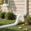 3pcs Flexible Rain Gutter Downspout Extensions, Extendable 21–60", White, compatible with standard downspouts 3