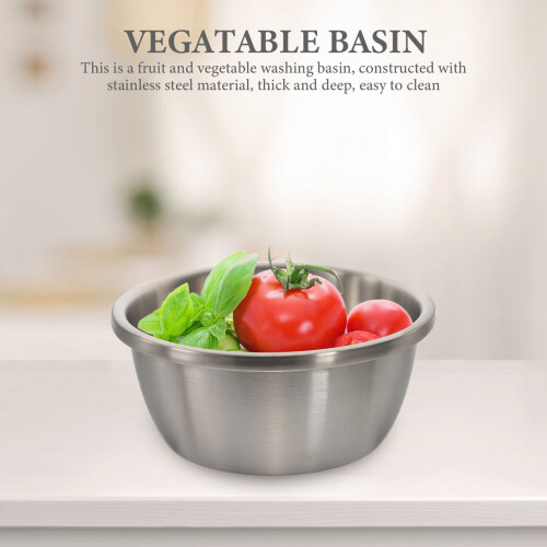 Multi-Function Stainless Steel Basin Round Washing for Cooking 1Set 2