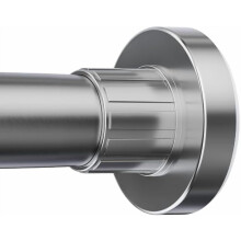 32-65" Adjustable Shower Rod, 1" Heavy-Duty Spring Tension, No-Drill, Non-Slip Rustproof Telescopic Rod for Bathroom – Nickel Finish