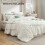 Queen Comforter Set Ivory GentleSoft Pintuck 7-Piece 5