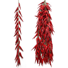 5-strengs kunstig chilipeppergirlander – tørr rød paprika-dekor til kjøkken, gårdsfest, vegg og fotorekvisitter (kompatibel med hjemmedekor)
