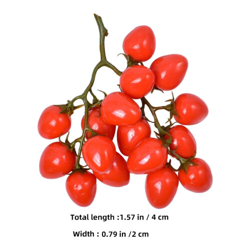 Tomate artificial falso, decoração realista, vermelho. 1