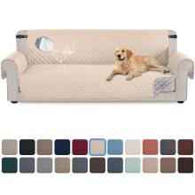 100% Waterproof Sofa Cover Non Slip Couch Cover Machine Washable Slipcover Leakproof Furniture Protector for Dogs Kids Pets, Khaki, Sofa