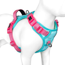 PHOEPET Dog Harness No Pull, Escape Proof Adjustable Vest, Reflective Choke Free Harness with Easy Control Handle for Small Medium Large Dogs Walking