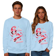 Damen-Sweatshirt zum Valentinstag, lockere Passform, langärmeliger Pullover mit Rundhalsausschnitt und Herzchenmuster – weiches, lässiges