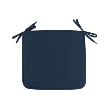 Udendørs stolehynde 40x40 cm, vandtæt, memory foam, med bånd, marineblå – kompatibel med standard havestole