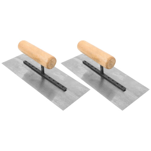Stainless Steel Flat Trowel 2Pcs 8.1In