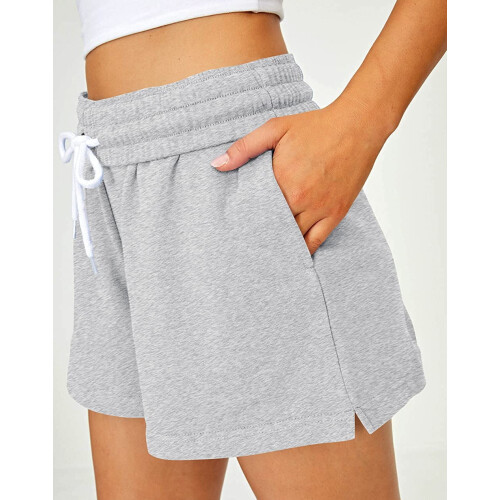 Damshorts med dragsko och vardagskläder, grå 1
