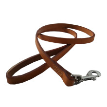 Ancol Heritage Leather Dog Lead - Tan Bridle Leather Durable Walking Accessory with Heavy Gauge Metal Fittings - 1m x 12mm Size 1-3