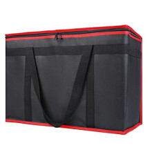 Sac isotherme de livraison de repas, très grand format, réutilisable, pour faire les courses ou pique-niquer, fermeture hermétique, noir avec