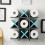 Toilettenpapierhalter aus Holz im Tic-Tac-Toe-Stil – für Wand oder Boden 1