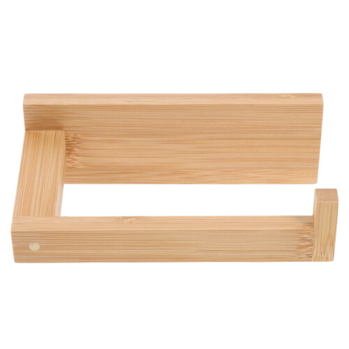 Suporte de papel higiênico de bambu para parede