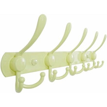 Wall-Mounted Coat Rack with 5 Hooks – White, Heavy-Duty